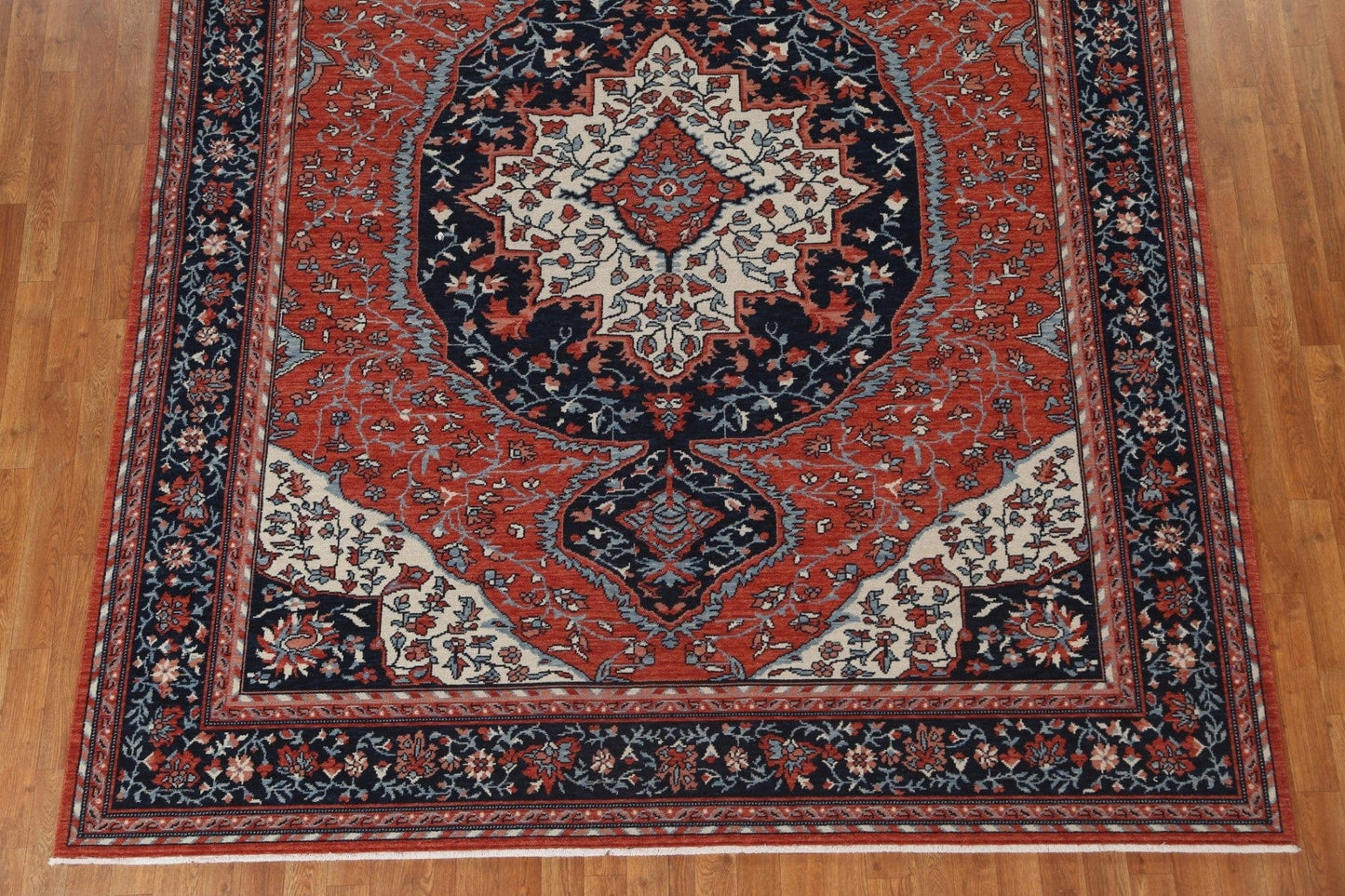 Geometric Red Sarouk Farahan Wool Turkish Rug 8x10