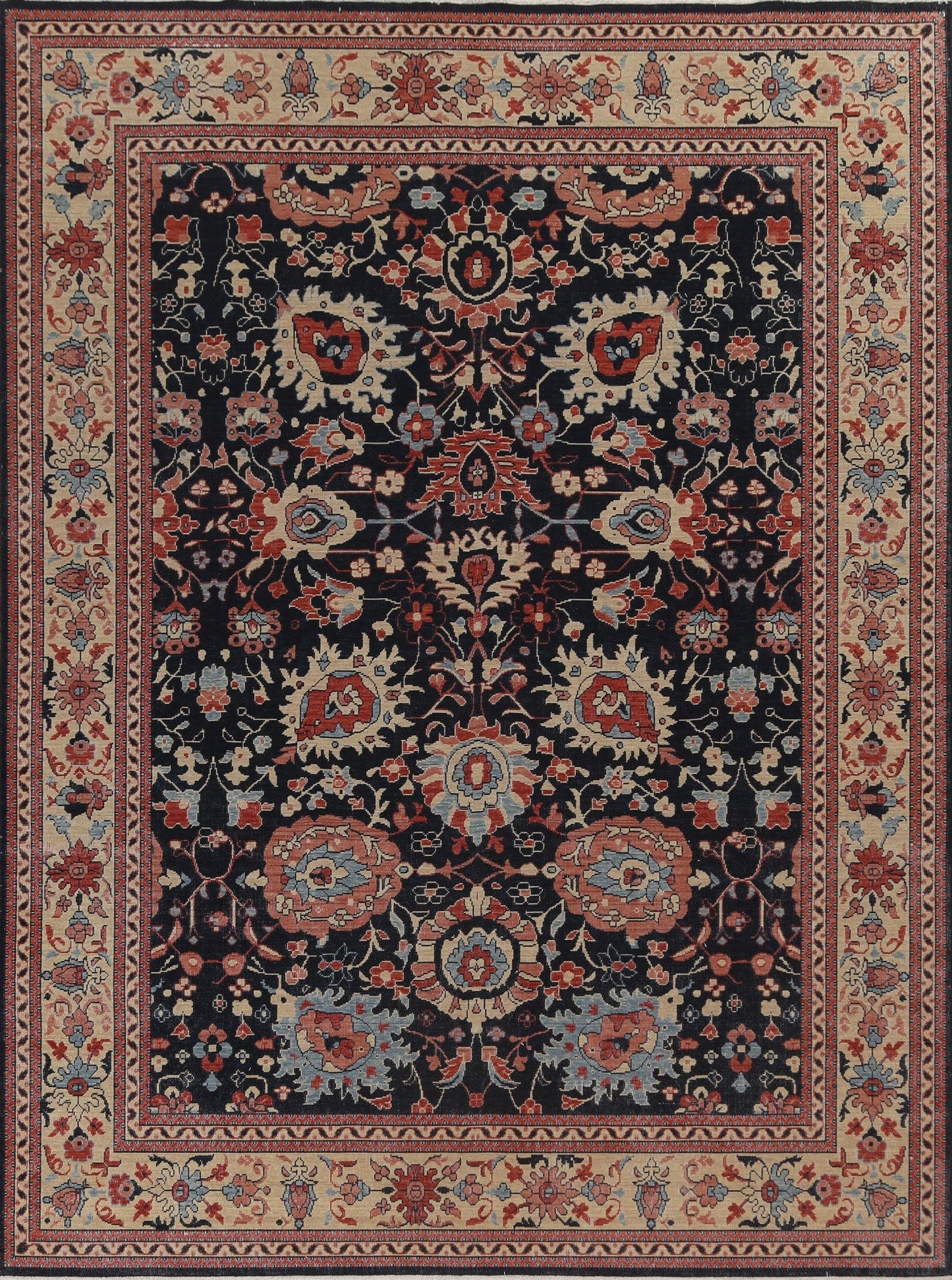 Floral Sultanabad Ziegler Wool Turkish Rug 8x10