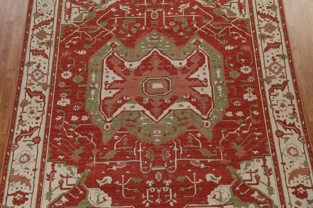 Geometric Heriz Serapi Wool Turkish Rug 8x10