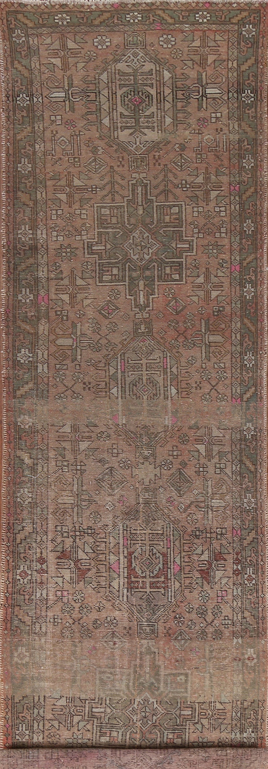 Tribal Geometric Ardebil Persian Runner Rug 3x14