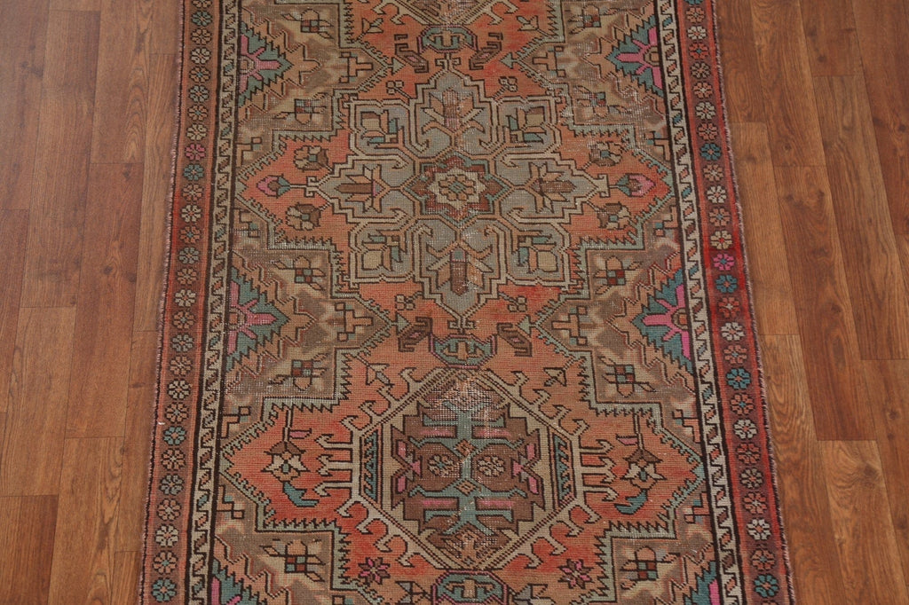 Geometric Wool Tabriz Persian Runner Rug 3x13