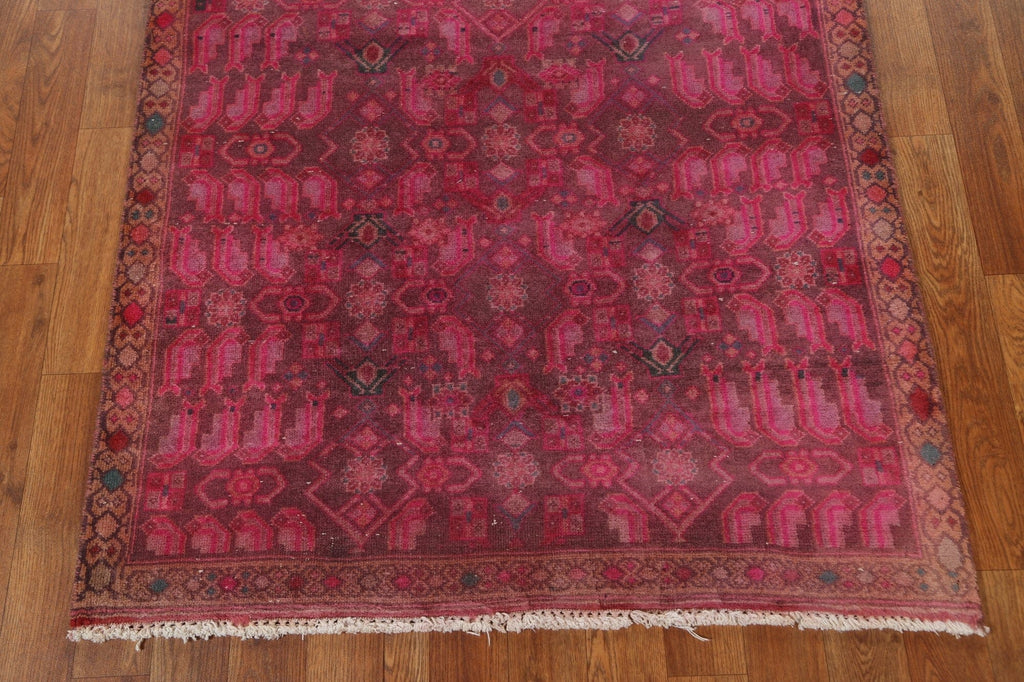 Vintage Wool Mahal Persian Runner Rug 3x9