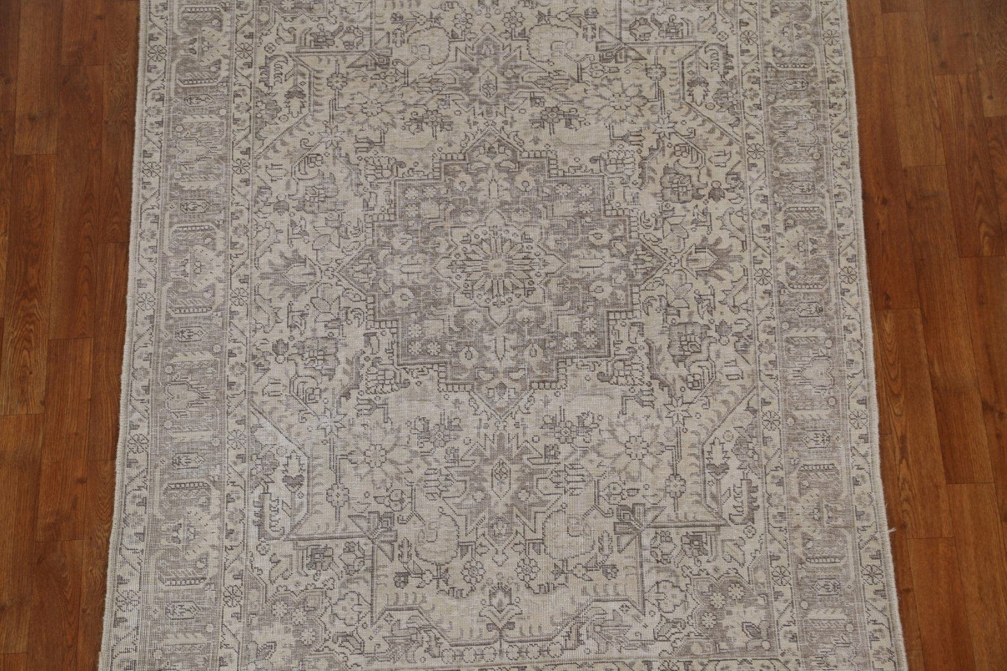 Distressed Wool Tabriz Persian Area Rug 5x6