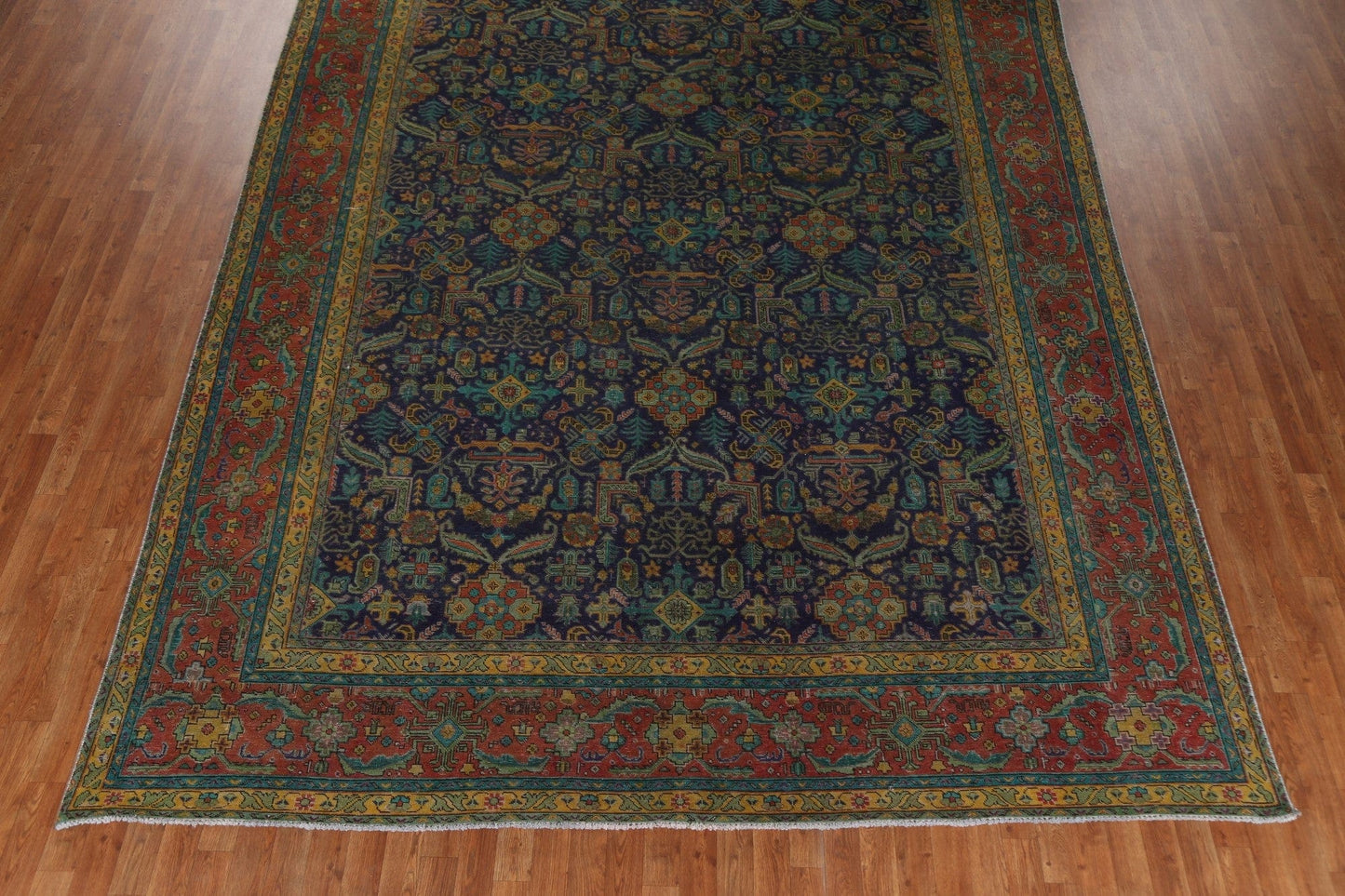 Vintage Handmade Tabriz Persian Area Rug 9x13