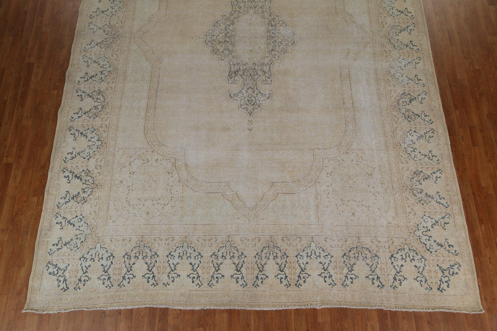 Antique Wool Kerman Large Persian Rug 11x16