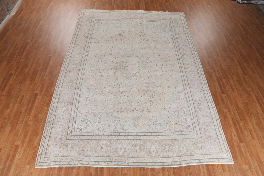 Vintage Wool Kashan Persian Area Rug 10x14