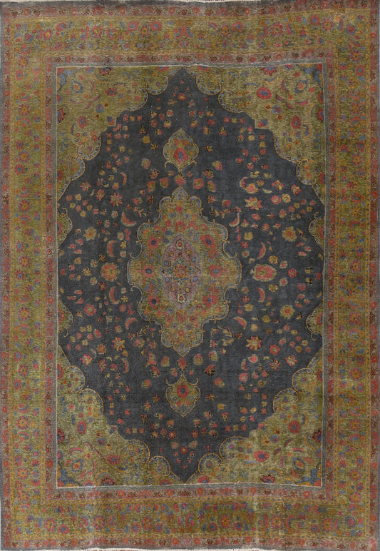 Over-Dyed Wool Tabriz Persian Rug 9x12