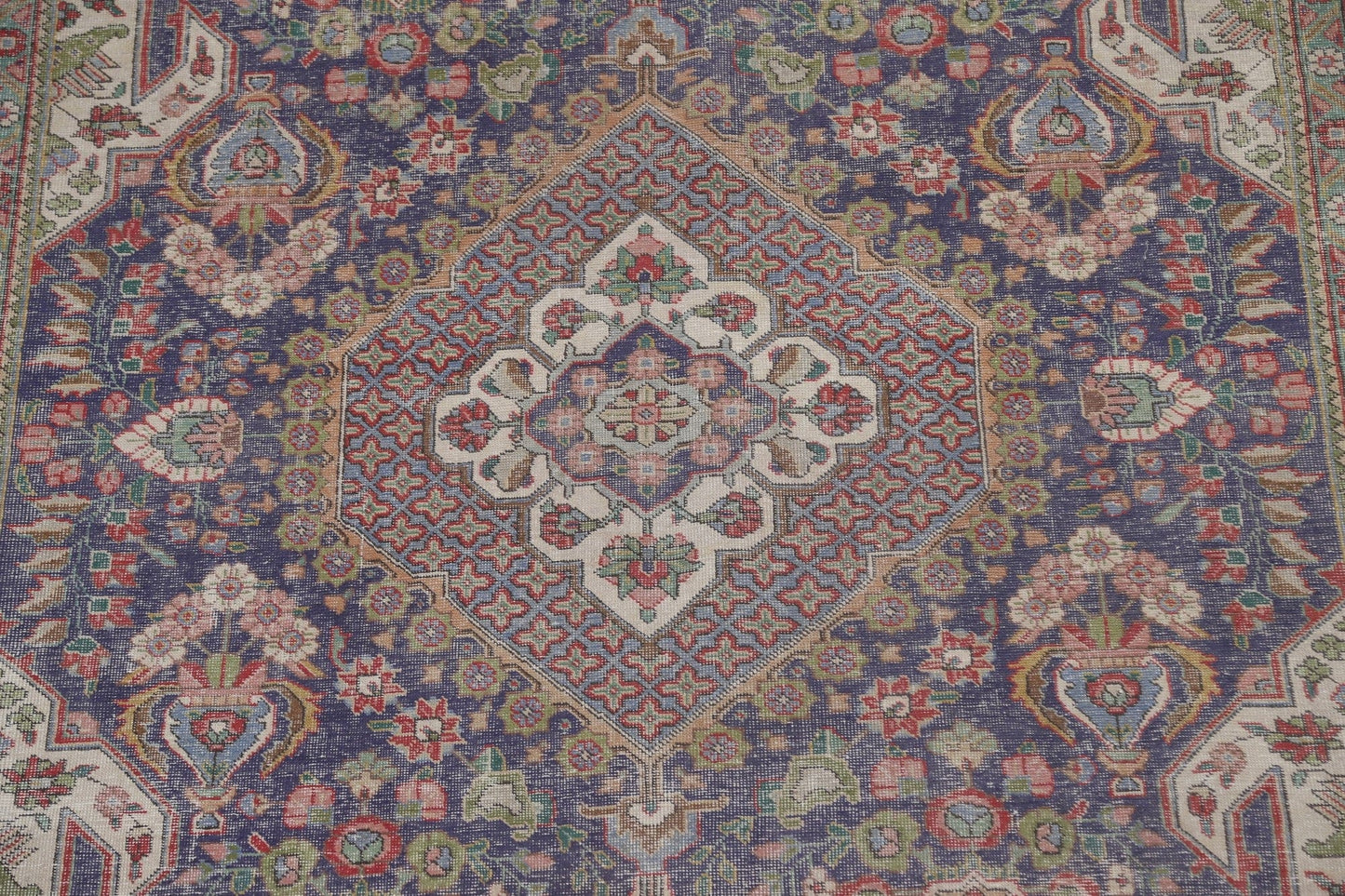 Hand-Knotted Blue Tabriz Persian Area Rug 8x12