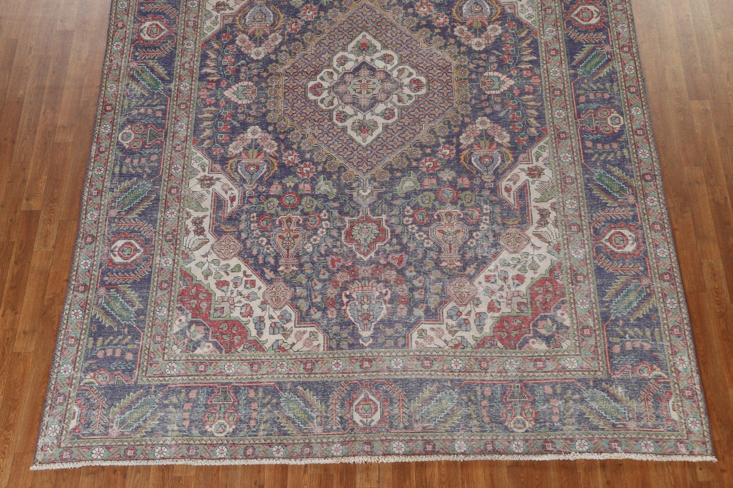 Hand-Knotted Blue Tabriz Persian Area Rug 8x12