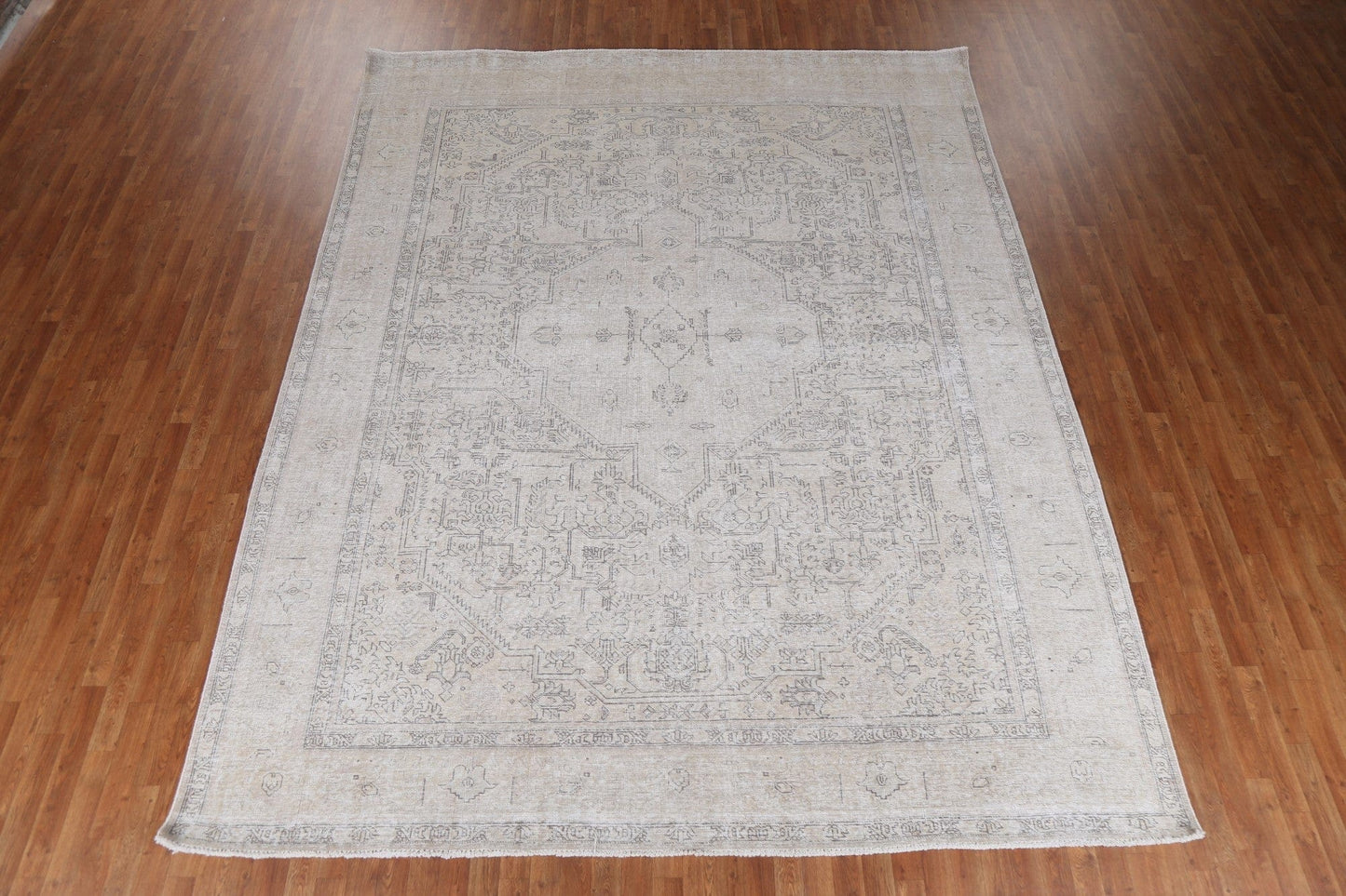 Distressed Wool Tabriz Persian Area Rug 10x12