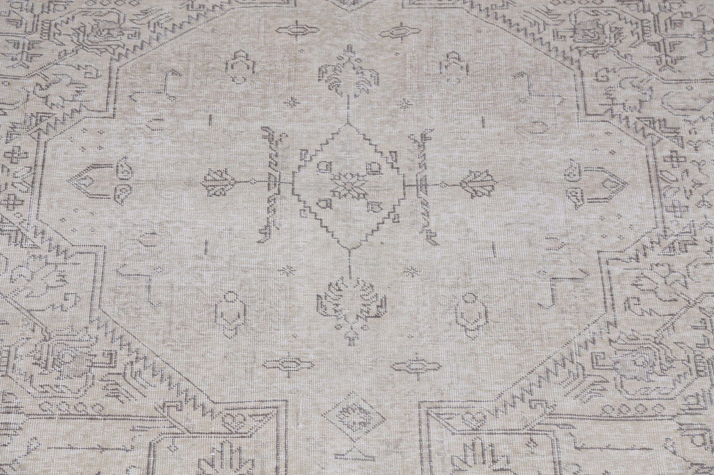 Distressed Wool Tabriz Persian Area Rug 10x12