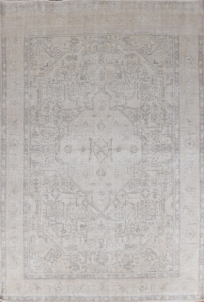 Distressed Wool Tabriz Persian Area Rug 10x12