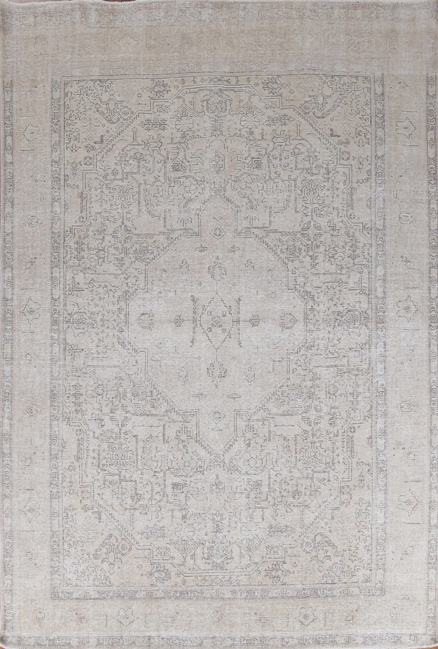 Distressed Wool Tabriz Persian Area Rug 10x12