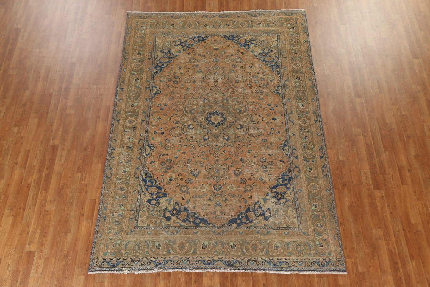 Handmade Wool Mashad Persian Area Rug 7x10