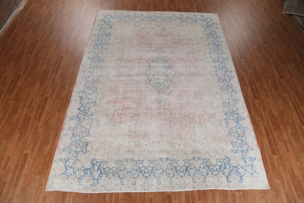 Hand-Knotted Wool Kerman Persian Rug 10x13