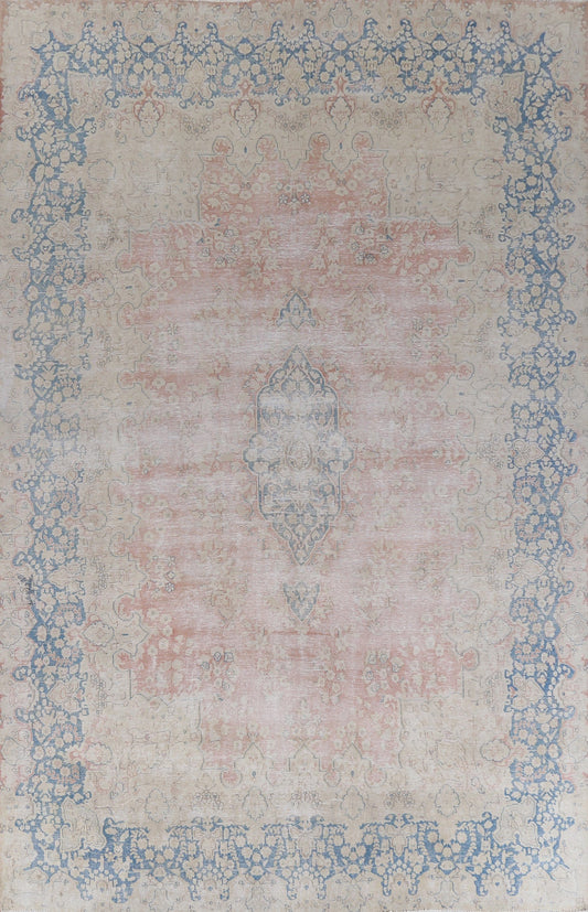 Hand-Knotted Wool Kerman Persian Rug 10x13