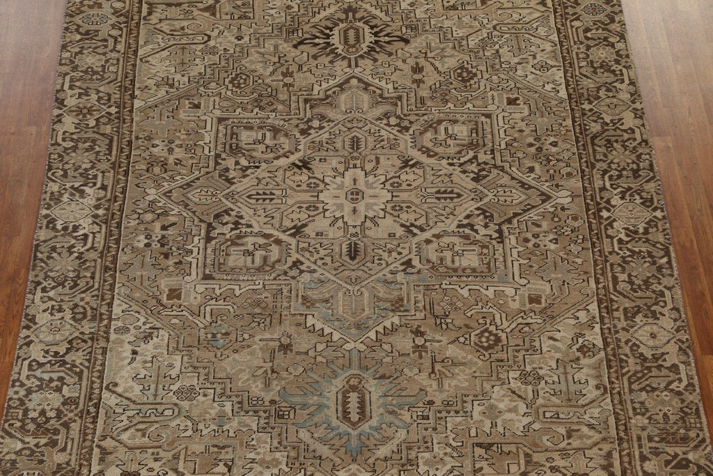 Geometric Wool Heriz Persian Area Rug 8x11