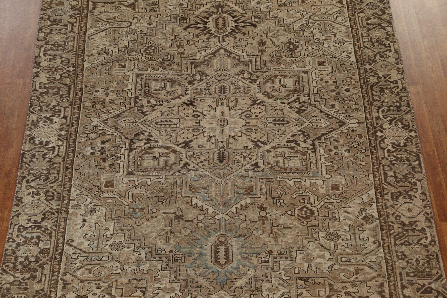 Geometric Wool Heriz Persian Area Rug 8x11