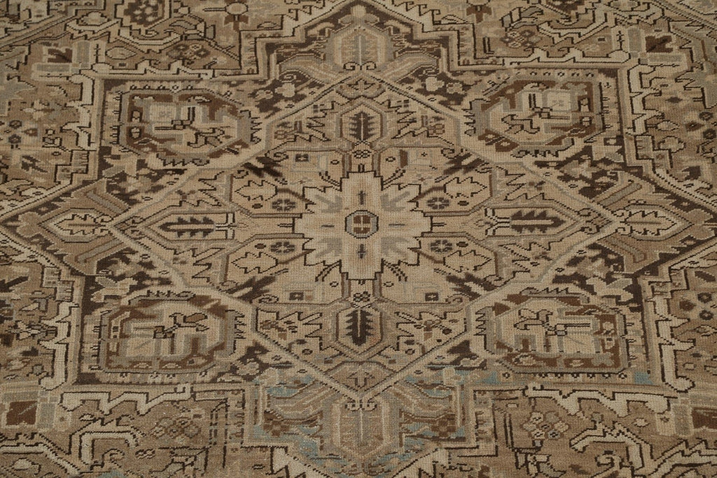 Geometric Wool Heriz Persian Area Rug 8x11