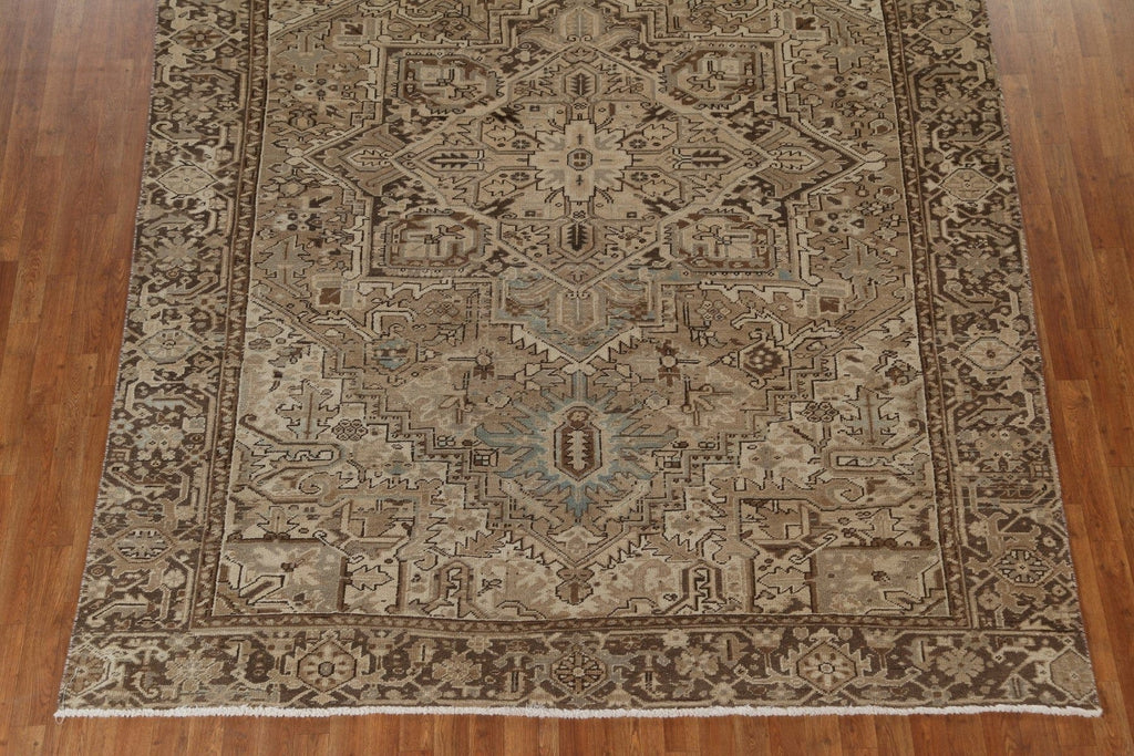 Geometric Wool Heriz Persian Area Rug 8x11