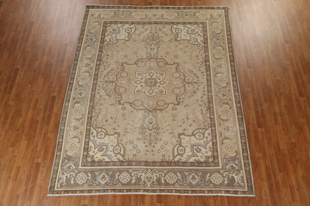 Handmade Wool Heriz Persian Area Rug 8x11