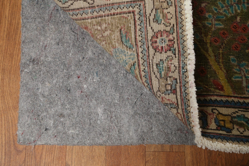 Distressed Over-Dyed Tabriz Persian Area Rug 10x13