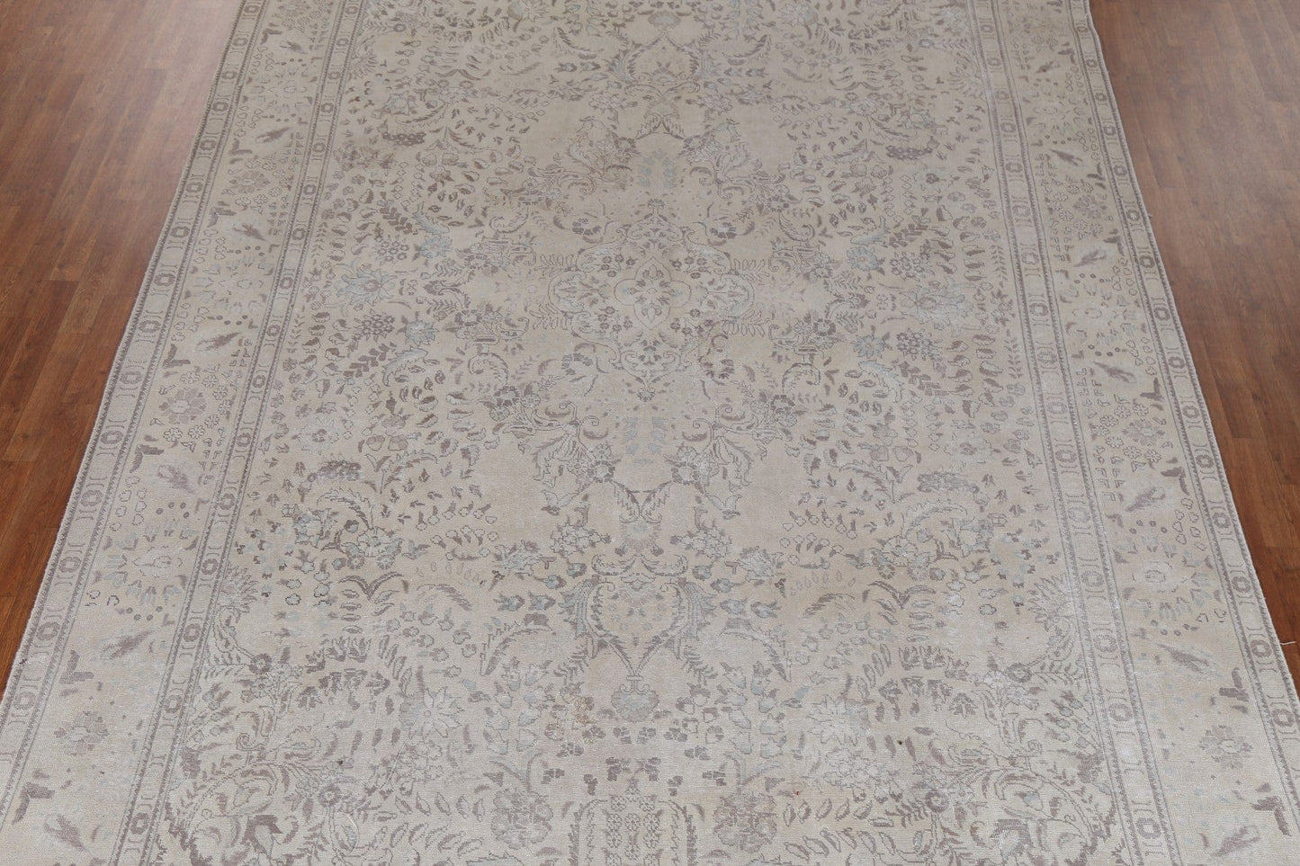 Distressed Wool Tabriz Large Persian Rug 9x16