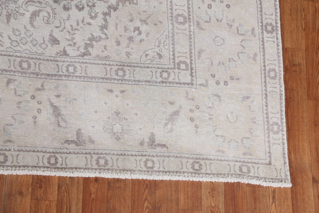 Distressed Wool Tabriz Large Persian Rug 9x16