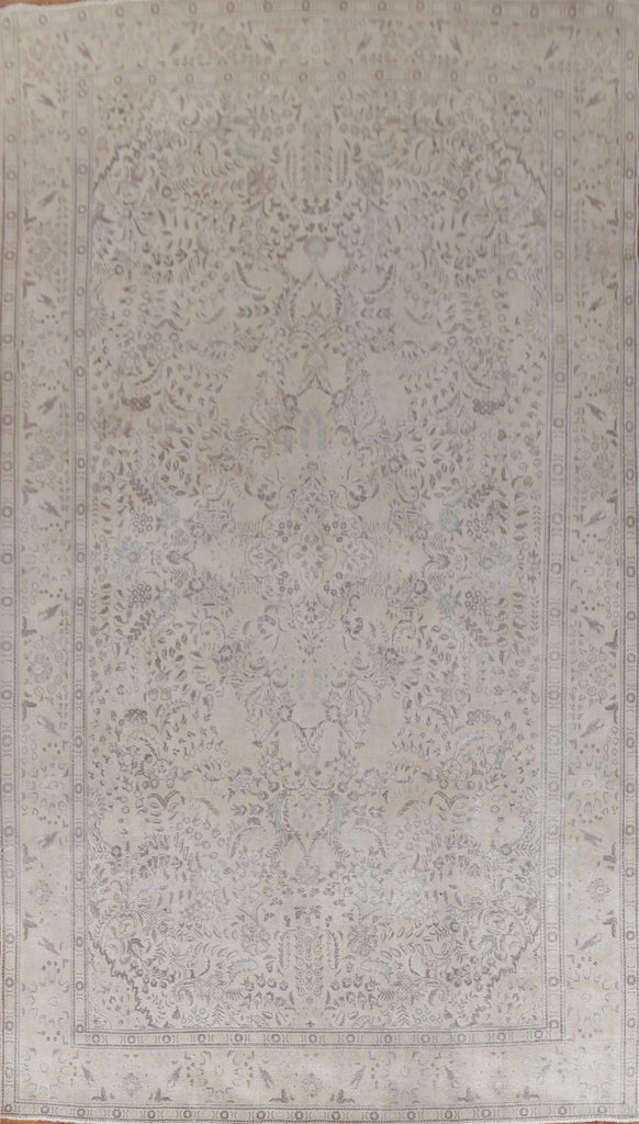 Distressed Wool Tabriz Large Persian Rug 9x16