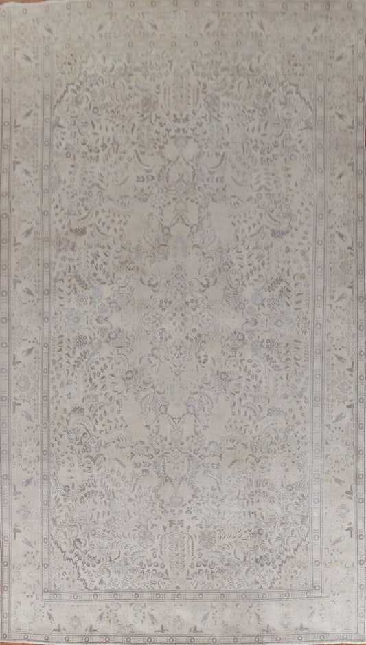 Distressed Wool Tabriz Large Persian Rug 9x16