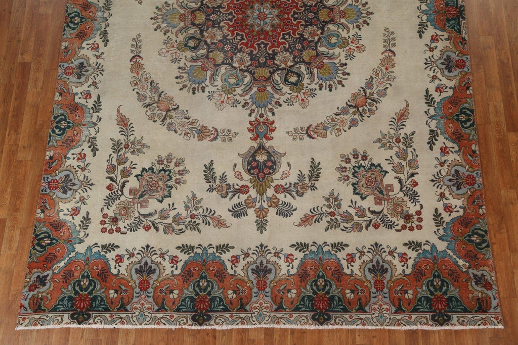 Vintage Floral Tabriz Persian Area Rug 8x13