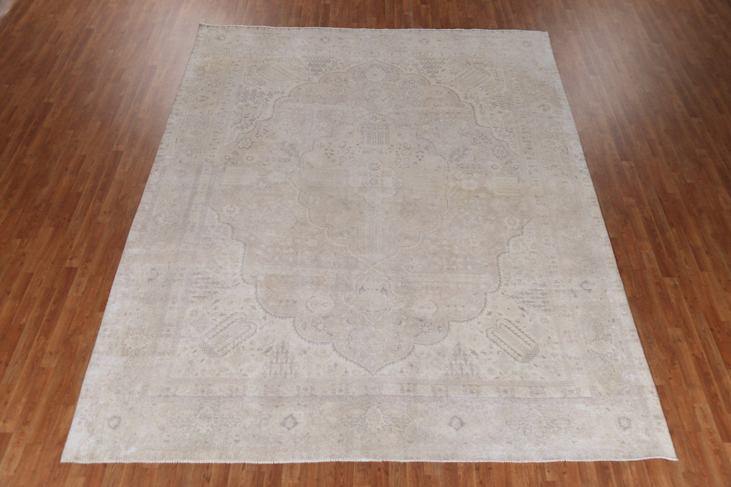 Distressed Wool Tabriz Persian Area Rug 10x13