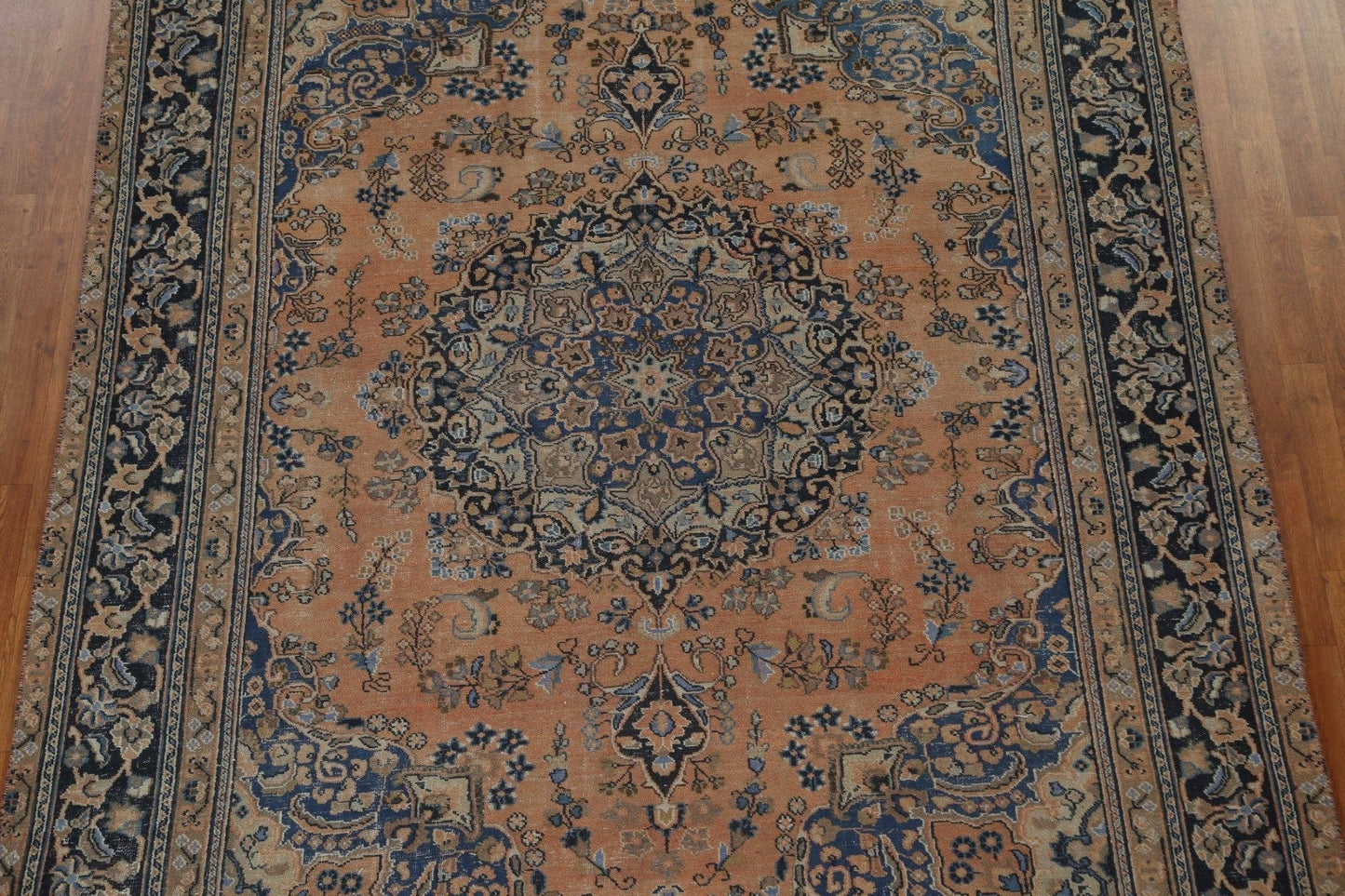 Floral Wool Handmade Mashad Persian Area Rug 8x11