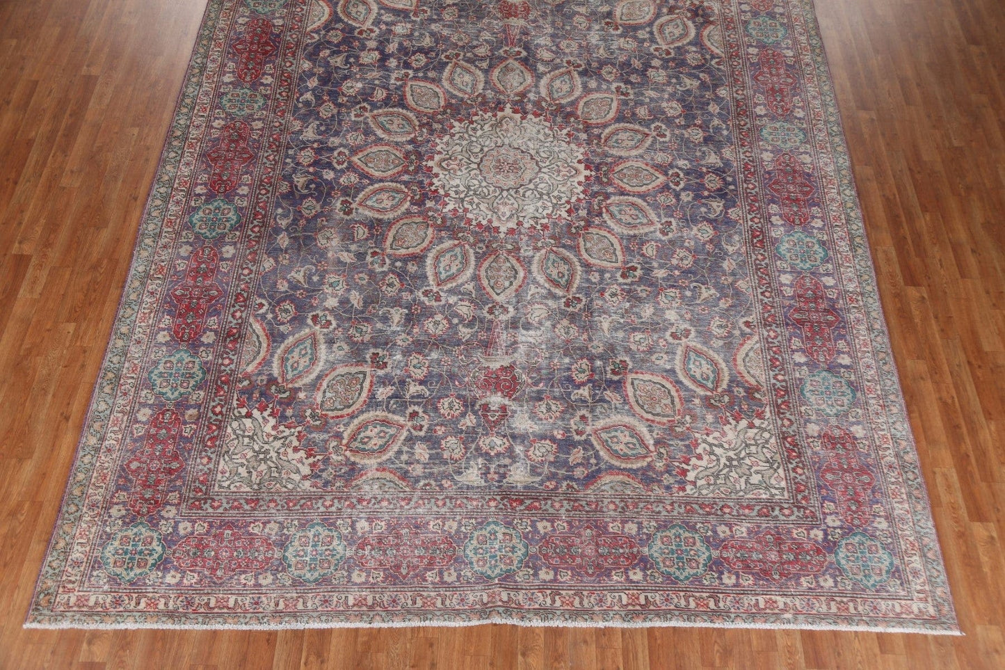 Vintage Floral Tabriz Persian Area Rug 10x13