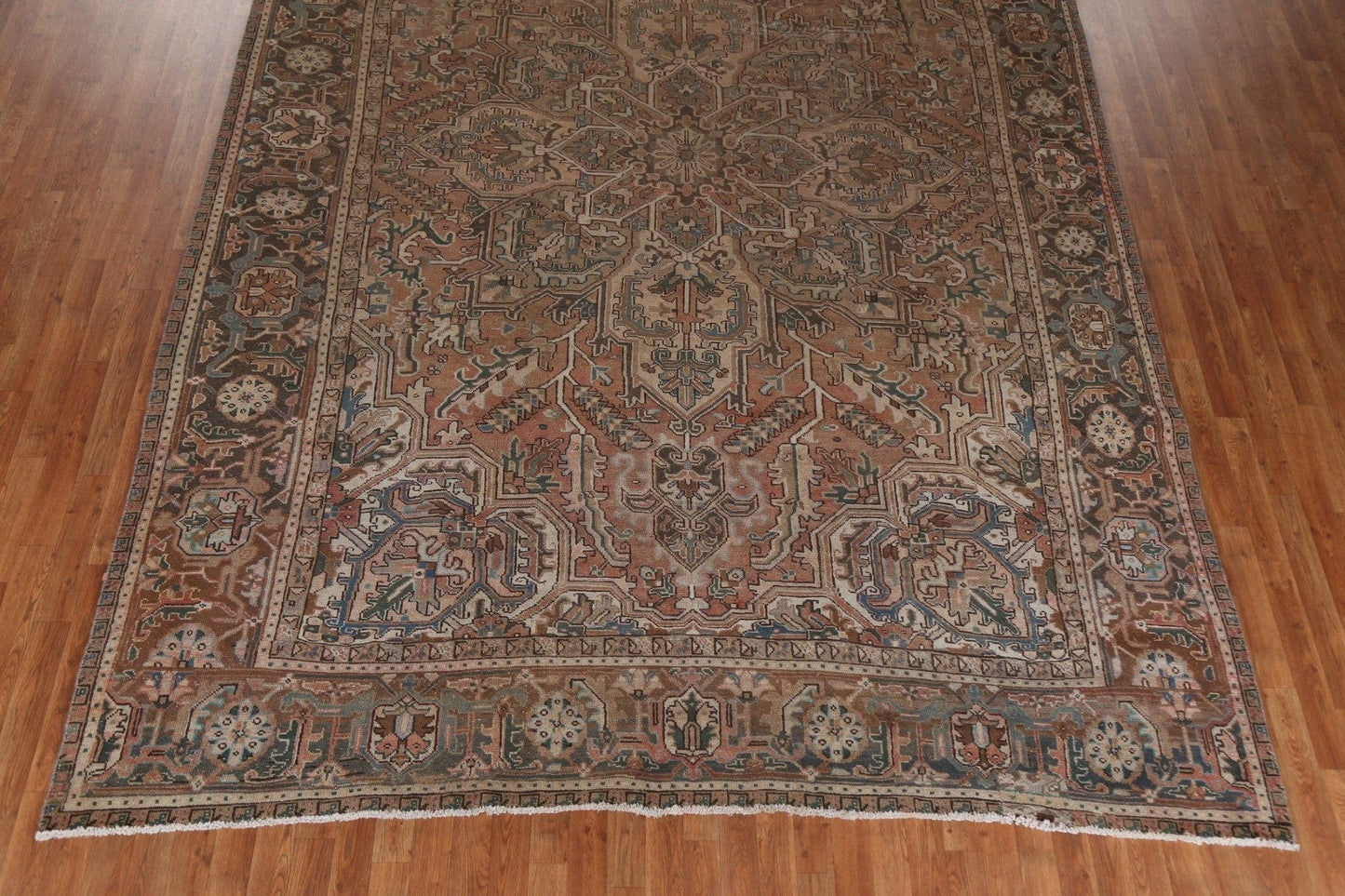 Vintage Wool Handmade Heriz Persian Rug 9x14