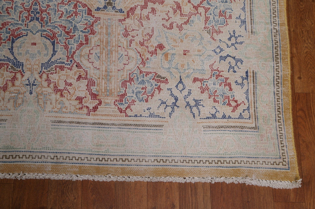 Hand-Knotted Wool Kerman Large Persian Rug 12x17