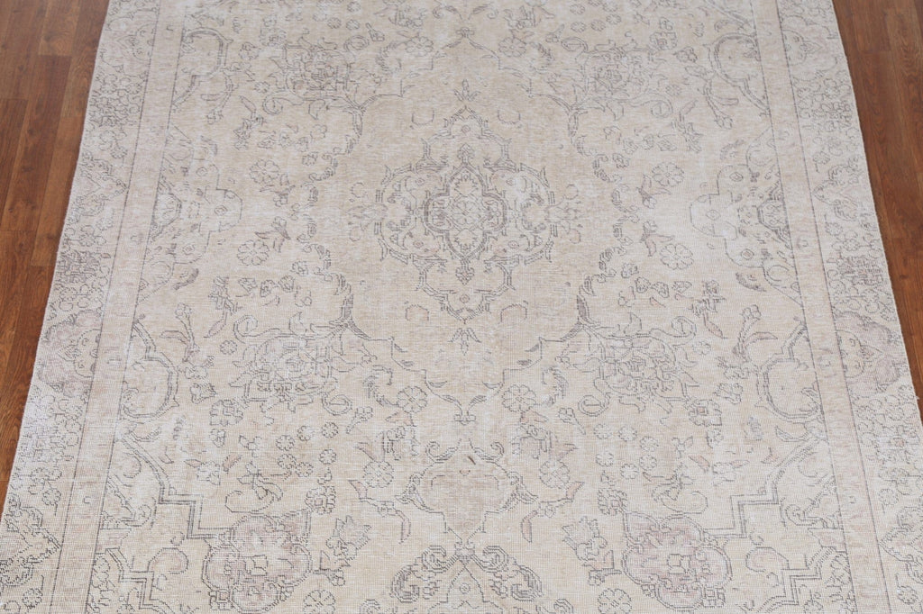 Distressed Wool Tabriz Handmade Persian Rug 6x9