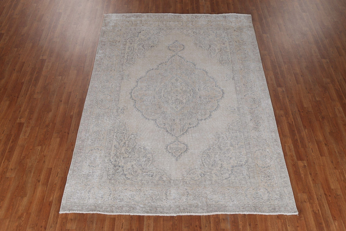 Distressed Wool Tabriz Persian Area Rug 7x10