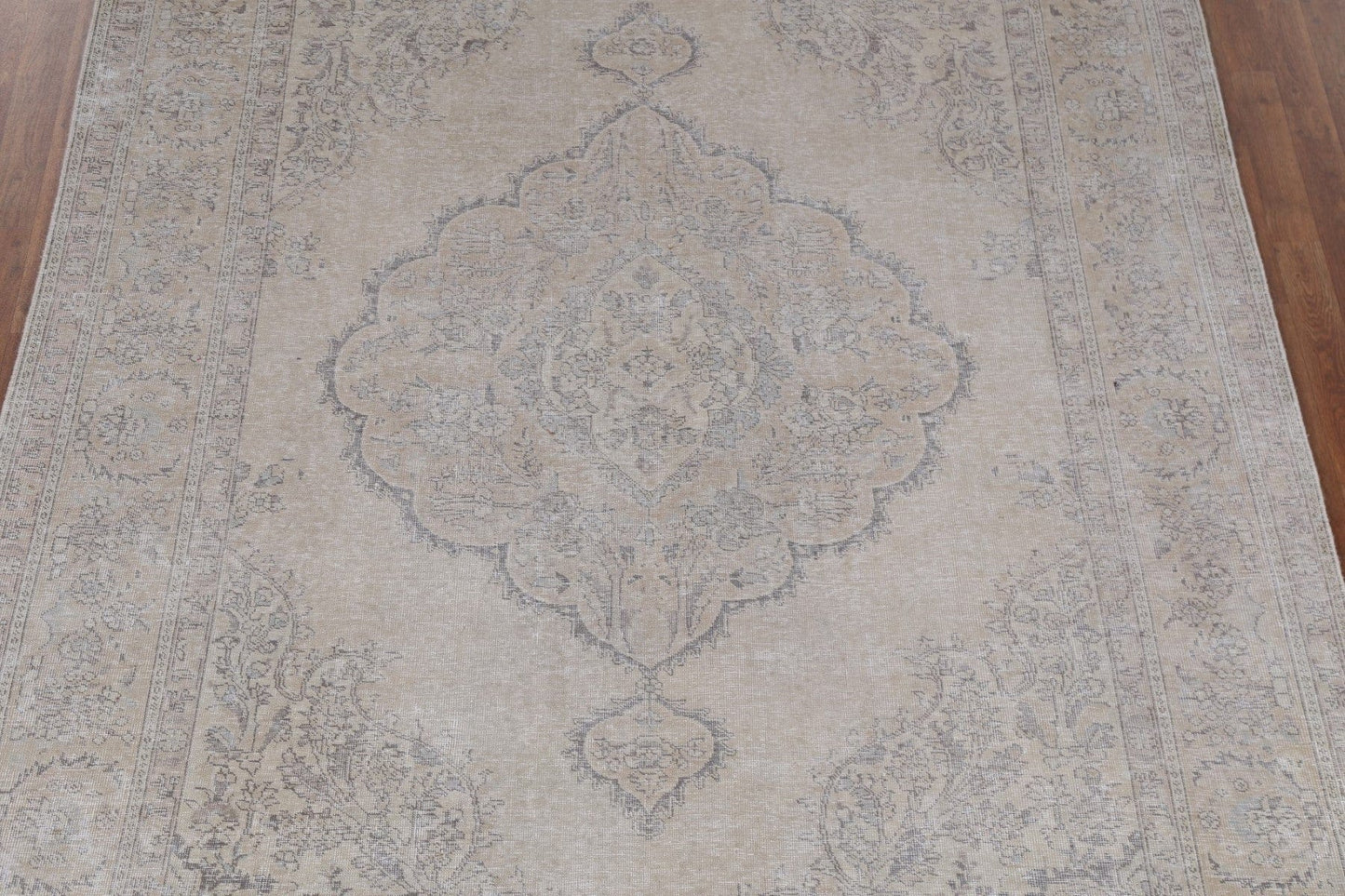 Distressed Wool Tabriz Persian Area Rug 7x10