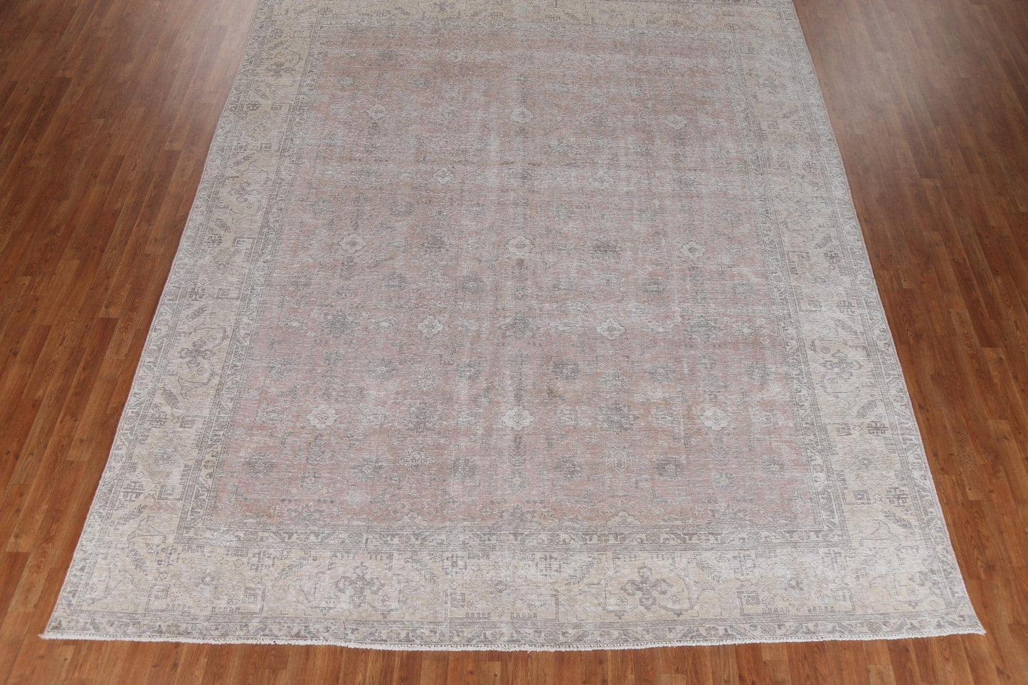 All-over Distressed Wool Tabriz Persian Area Rug 10x12