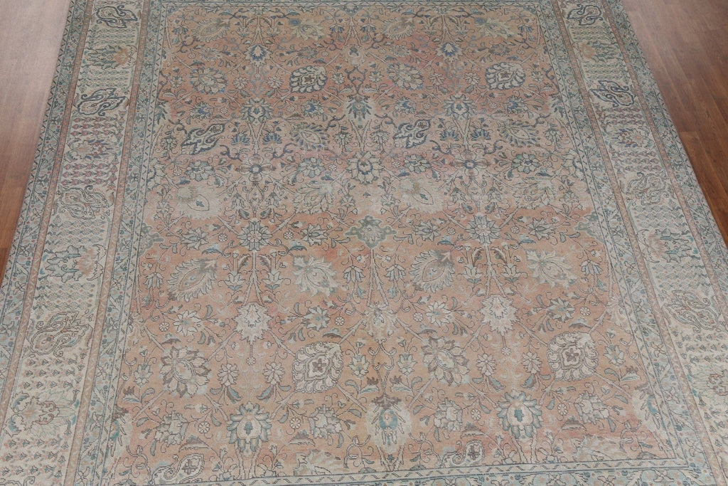 All-Over Floral Tabriz Persian Area Rug 10x13