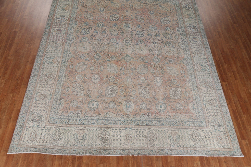 All-Over Floral Tabriz Persian Area Rug 10x13