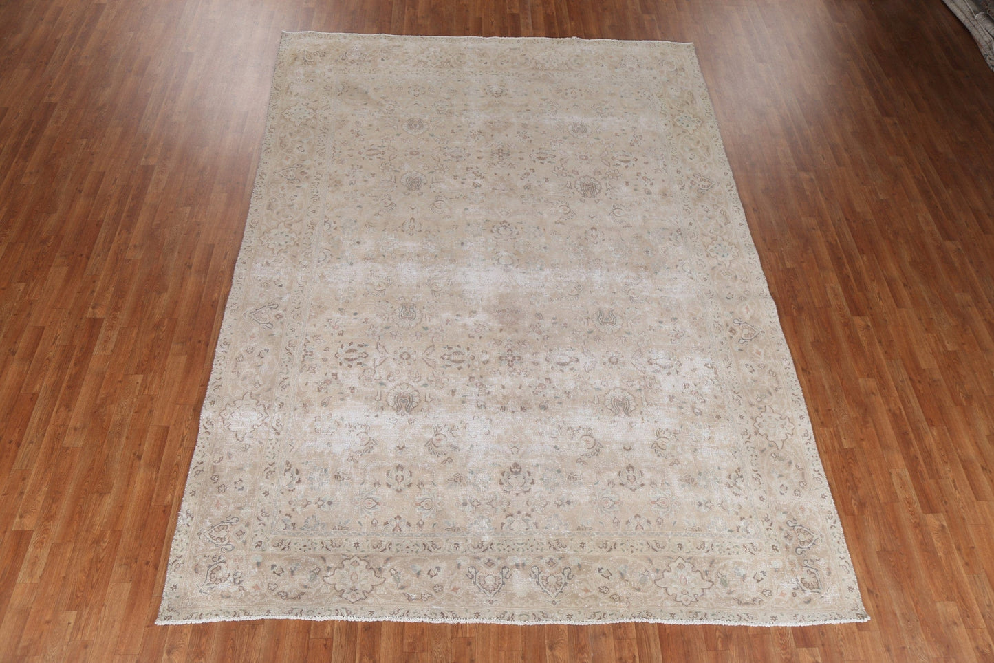 Distressed Floral Kashan Persian Area Rug 8x12