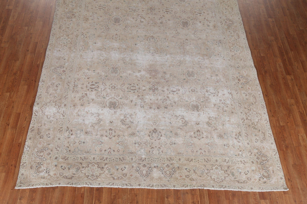 Distressed Floral Kashan Persian Area Rug 8x12