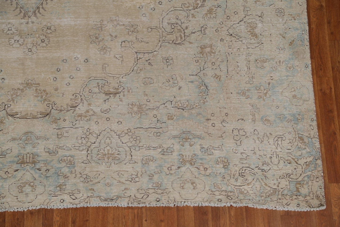 Distressed Wool Tabriz Persian Area Rug 9x13