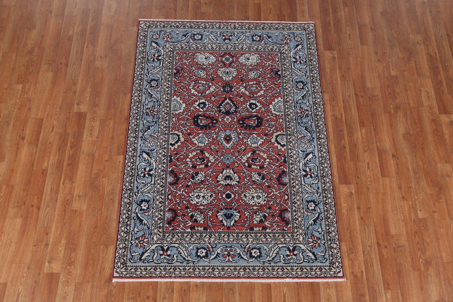 Red Floral Sultanabad Ziegler Wool Turkish Rug 4x6