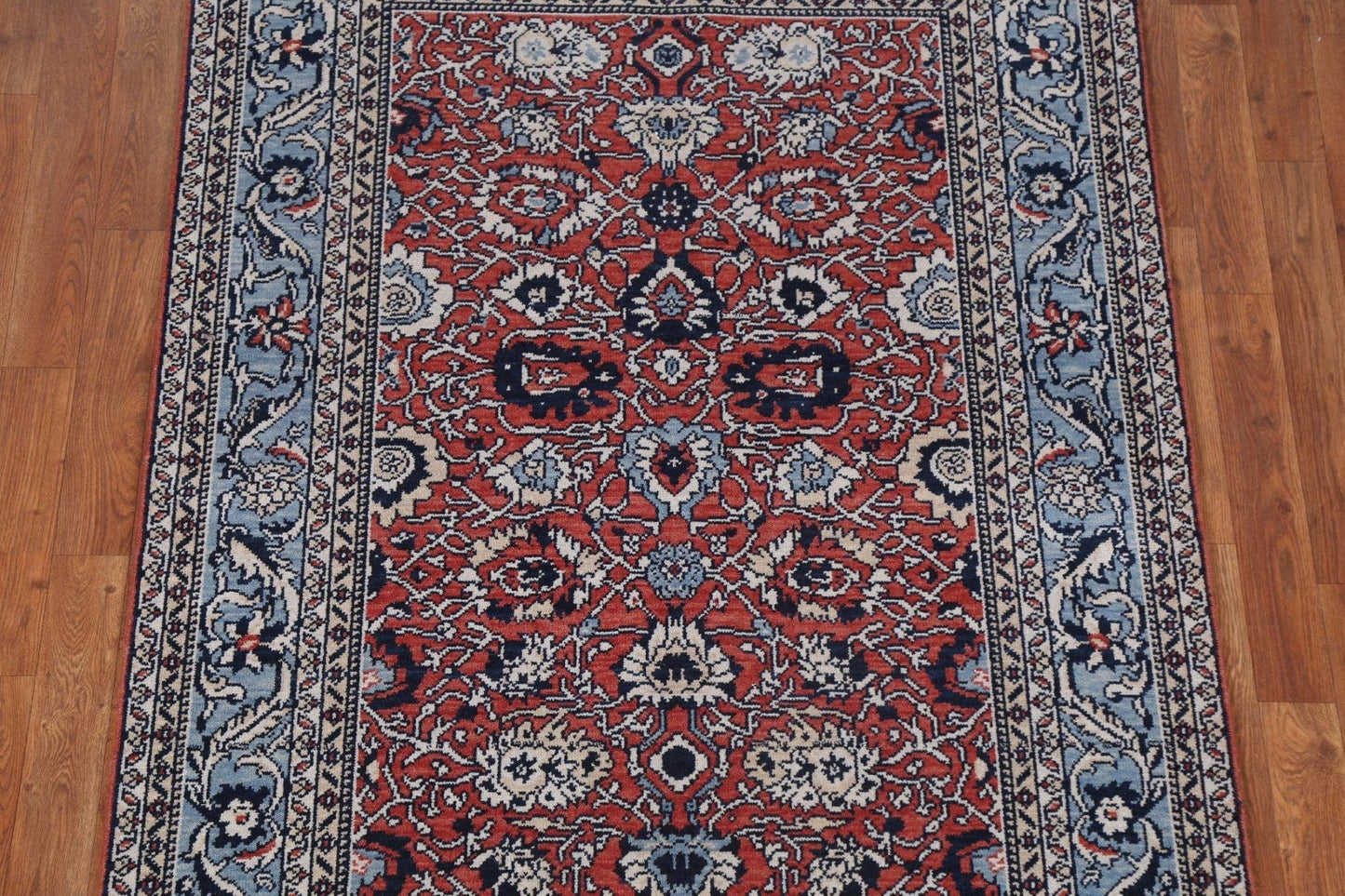 Red Floral Sultanabad Ziegler Wool Turkish Rug 4x6