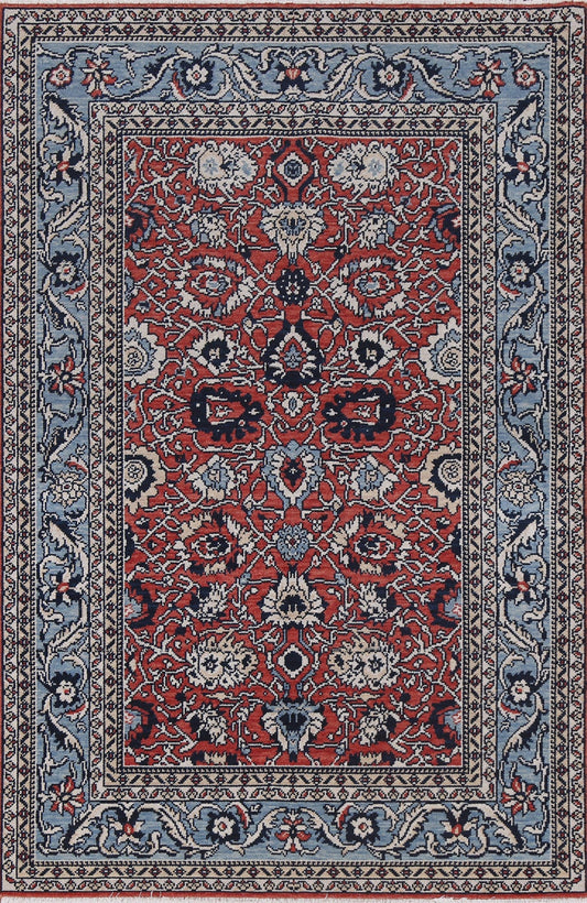 Red Floral Sultanabad Ziegler Wool Turkish Rug 4x6