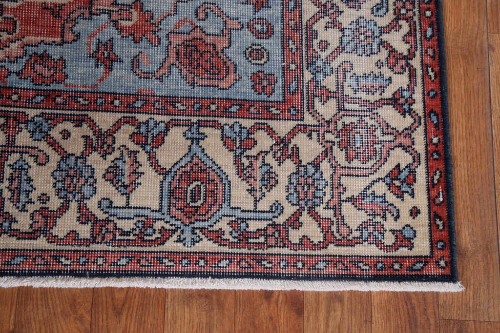 Handmade Red Serapi Wool Turkish Rug 4x6