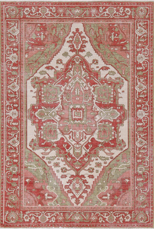 Handmade Heriz Serapi Wool Turkish Rug 4x6